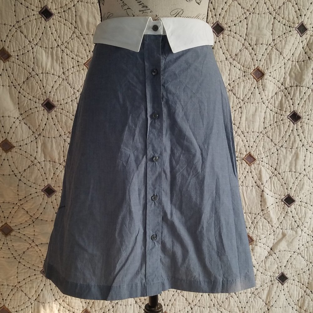 NWT Mandarin & General Blue Collar Skirt XS